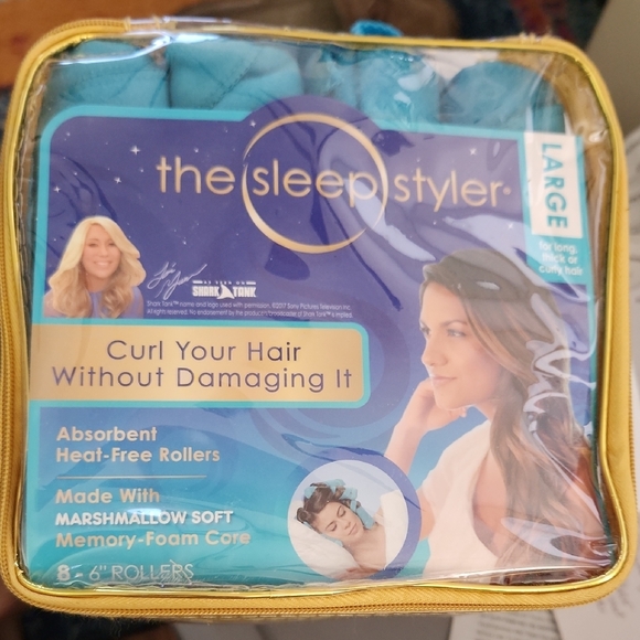 THE SLEEP STYLER Heat-Free Hair Rollers - Blue - Picture 1 of 3